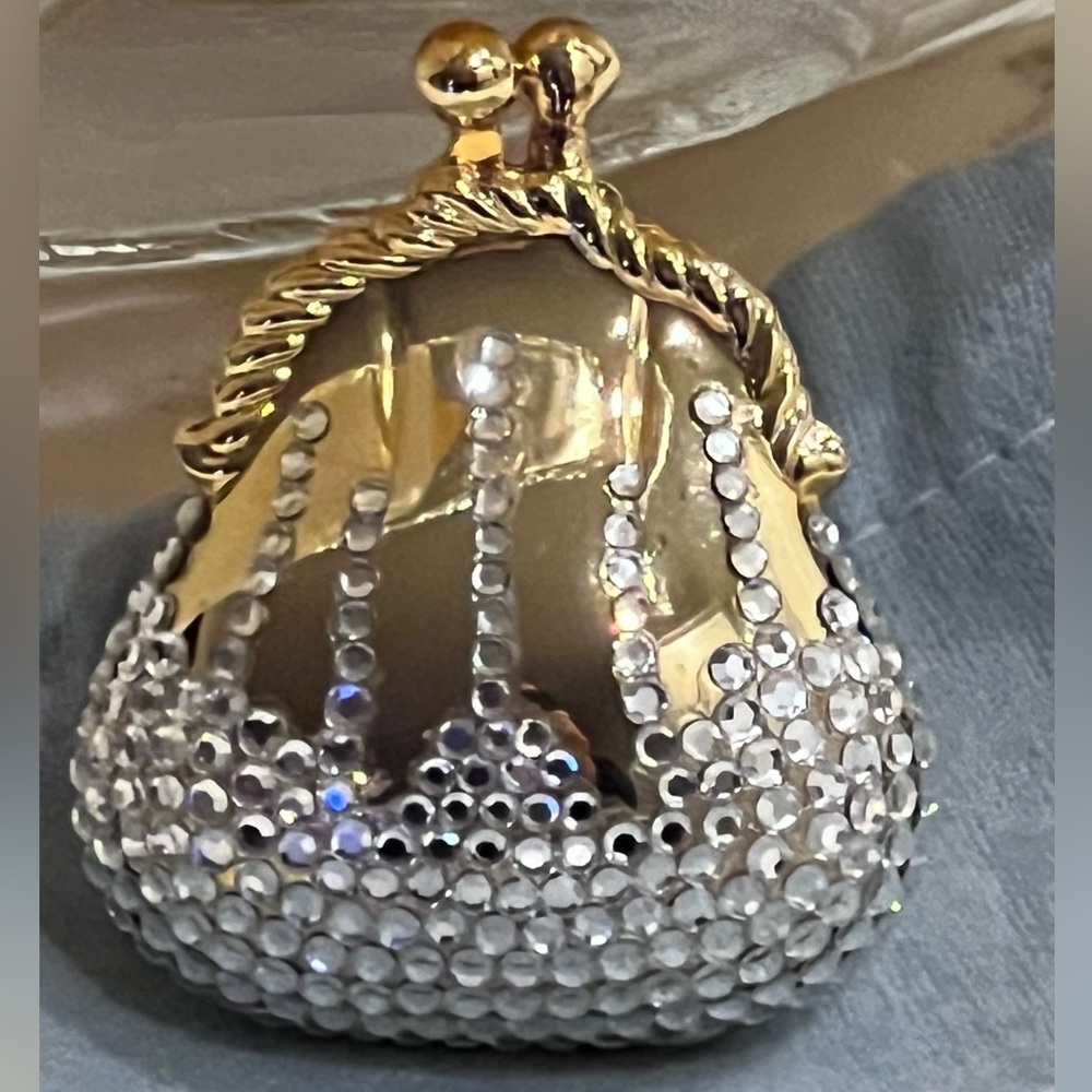 JUDITH LEIBER Swarovski Crystal Mini Purse Pill Case